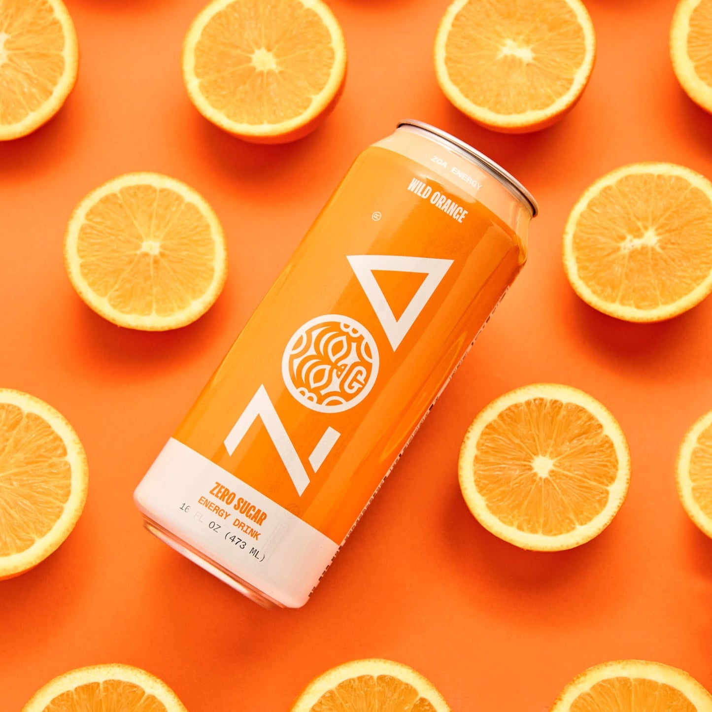 ZOA Zero Sugar Energy Drinks, Wild Orange, Sugar Free, Electrolytes, 16 Fl Oz (12-Pack)