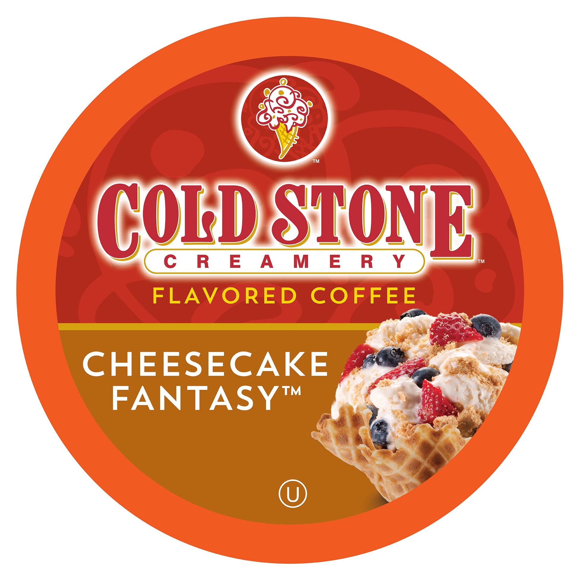 Cold Stone Creamery Coffee Pods, Cheesecake Fantasy Flavor, 40 Count, Compatible with K Cup Brewers