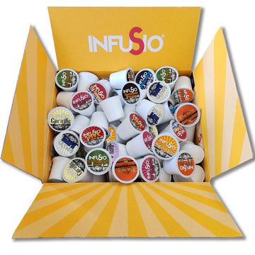 InfuSio Flavored Coffee Pods Variety Pack - 120 Count Flavored Medium Roast  12 Curated Blends Inspired by Classic Cocktails  Compatible with Keurig K cups 2.0 Brewer