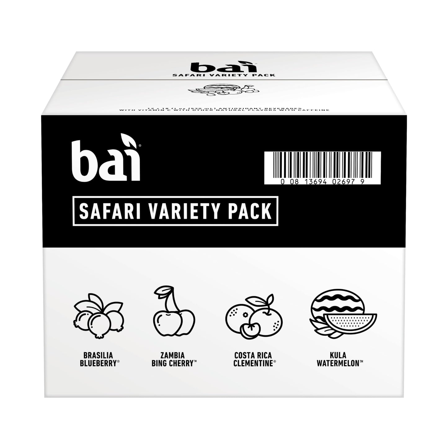 Bai Flavors Variety Pack - Antioxidant Infused Water Beverage, Vitamin C, No Artificial Sweeteners, 12 Pack (18 fl oz Bottles)