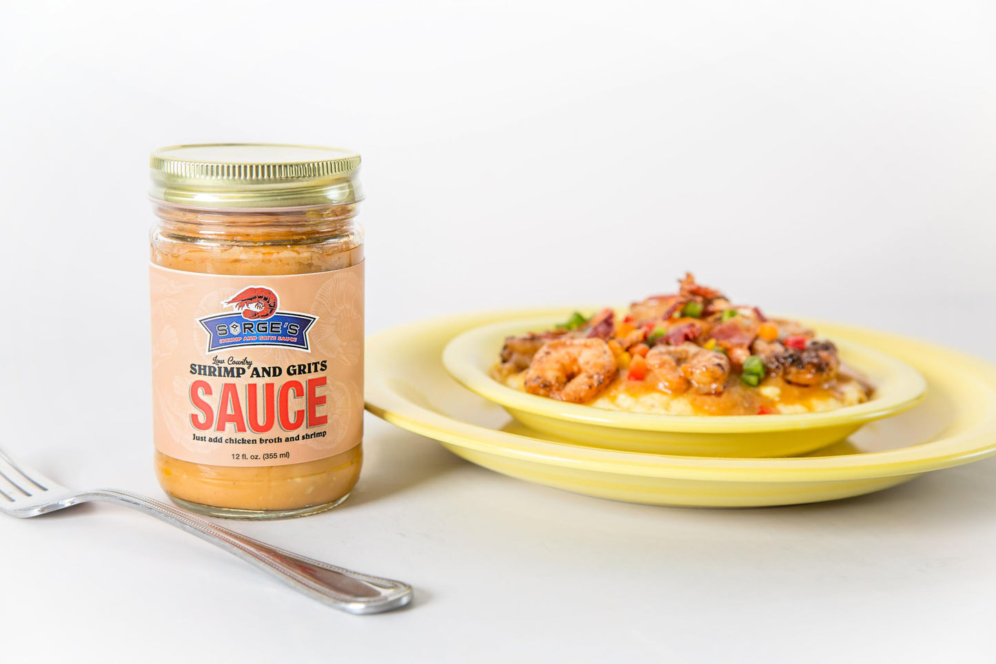 SARGES SHRIMP AND GRITS SAUCE - Restaurant Style Shrimp and Grits Bundle, 3 Count