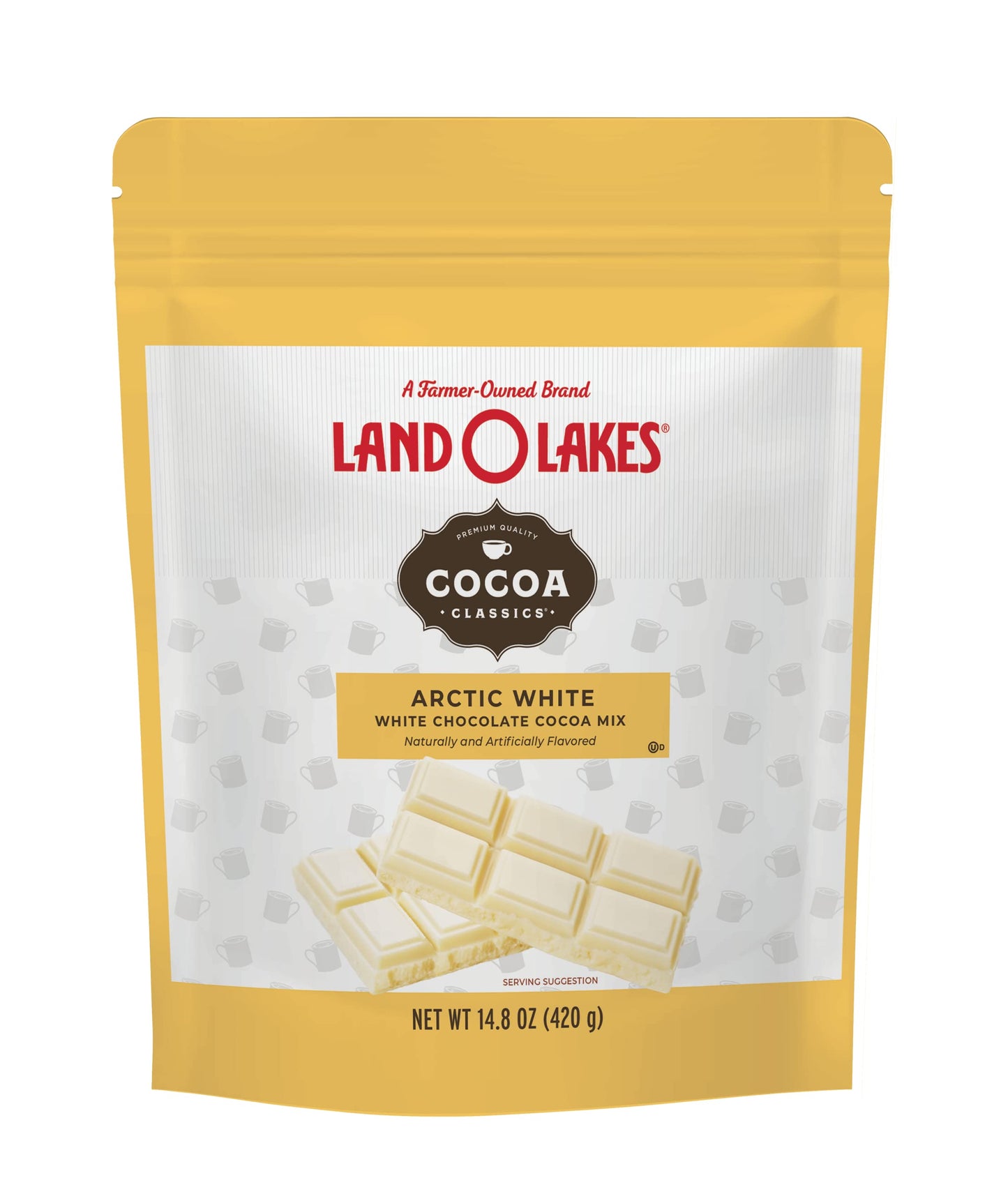 Land O Lakes Cocoa Classics Arctic White Cocoa Mix Pouch, 14.8 Ounce (Pack Of 1)