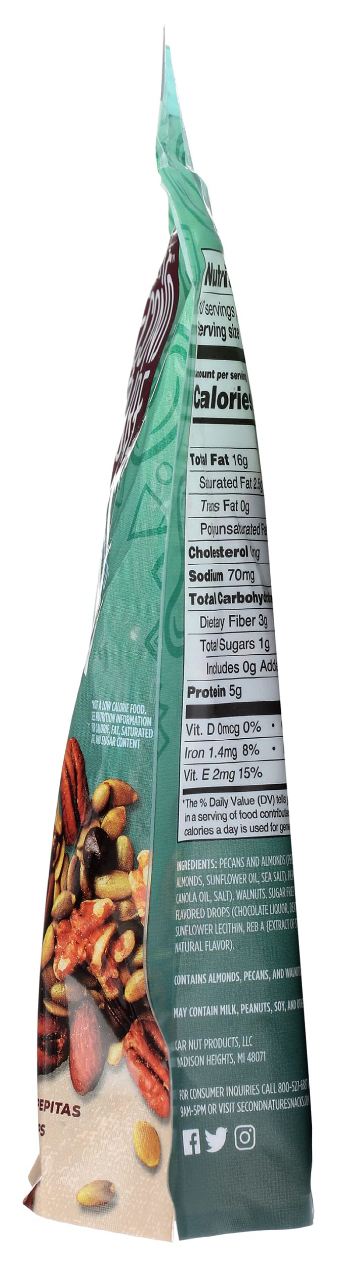 Second Nature Keto Crunch Smart Snack Mix 10 Oz. Resealable Pouch Pack Of 1 - Certified Gluten-Free Snack