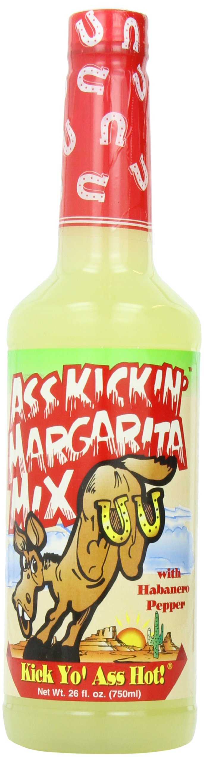 ASS KICKIN Margarita Mix with Habanero Pepper, 26 Fl Oz (Pack of 3) - Perfect for Spicy Margaritas