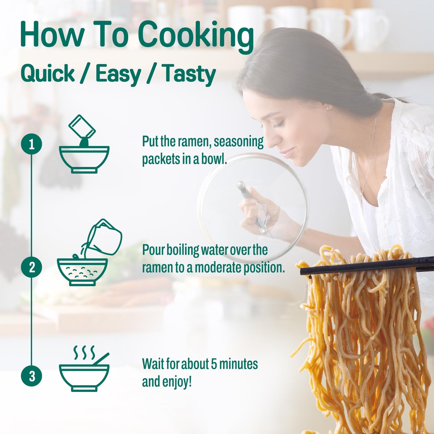 VOLO VERO Protein (32g) Ramen Variety Pack - Chicken  Spicy Beef  Kimchi  Curry   8 Packs Instant High Protein Ramen Noodles Soup  Plant-Based  Non-Fried  Vegan  Low Fat  Egg & Dairy Free Healthy Meal