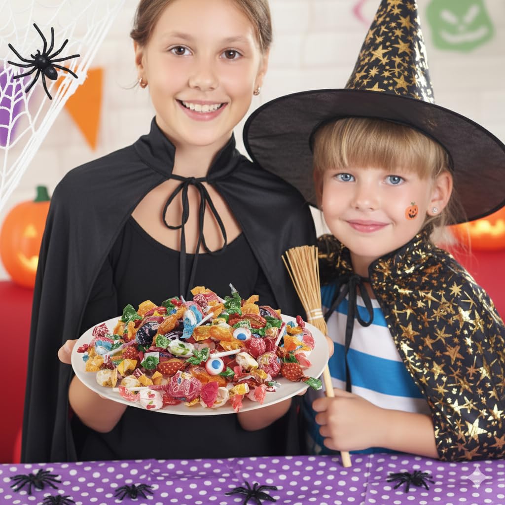 Halloween Assorted Candy Variety Pack - 4 LB Trick or Treat Ready Mix - Bulk Bag of Individually Wrapped  Naturally Flavored Sweets - Perfect for Piatas  Kids Parties & Birthday Games