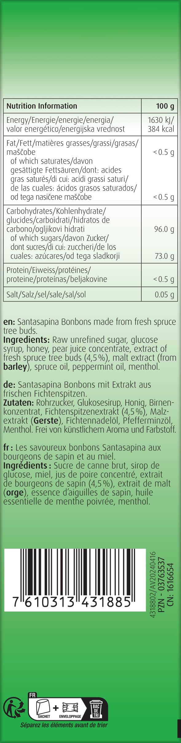 BIOFORCE - BI 100G BONBONS SANTASAPINA