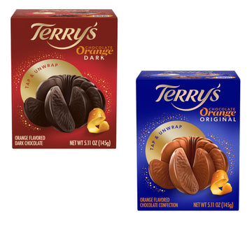 Terrys Chocolate Orange Variety Pack of 2 - One of Each - Milk Chocolate and Dark Chocolate - 5.11 oz Per Ball - Perfect for Sharing with Friends and Family
