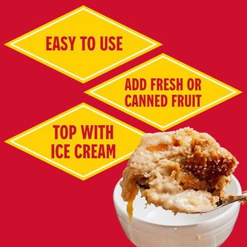 Louisiana Fish Fry Cobbler Mix 10.58 Oz. (Pack Of 12) - Easy Homemade Dessert In Minutes - Just Add Your Favorite Fruit - Perfec