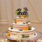 1 Pcs My 4Th Rodeo Cake Topper Brown Glitter Cactus Four Birthday Cake Pick Decoration For Western Little Cowboy Theme Baby Show