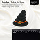 Global Sugar Art Halloween Edible Decorations - 48 Royal Icing Toppers, 1 Square, Black, Hand-Piped, Individually Wrapped