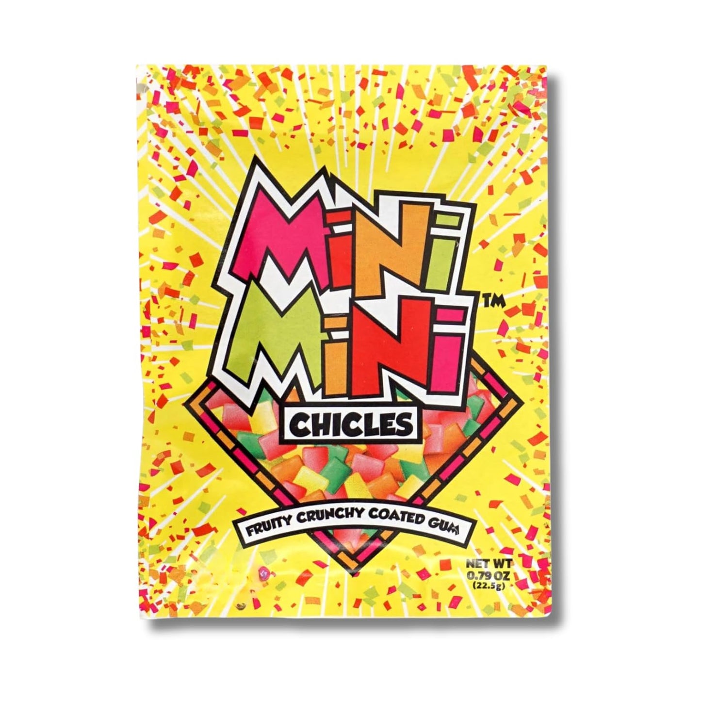 LYZAS SWEETS &   Mini Chicles - Fruity Crunchy Coated Bubble Gum - Gift Pack of 12 Pouches, 0.79 oz. Each