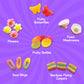 Purple Truck Flower Child Swedish Candy Mix, 8oz Resealable Bag, Non-GMO, Fun Shapes, No Artificial Colors or Preservatives