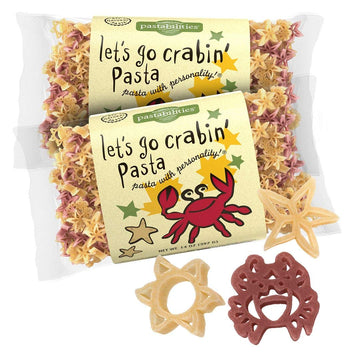 Pastabilities Let’S Go Crabin’ Pasta, Fun Shaped Crab, Starfish And Sunshine Noodles For Kids, Non-Gmo Natural Wheat Pasta 14 Oz (2 Pack)