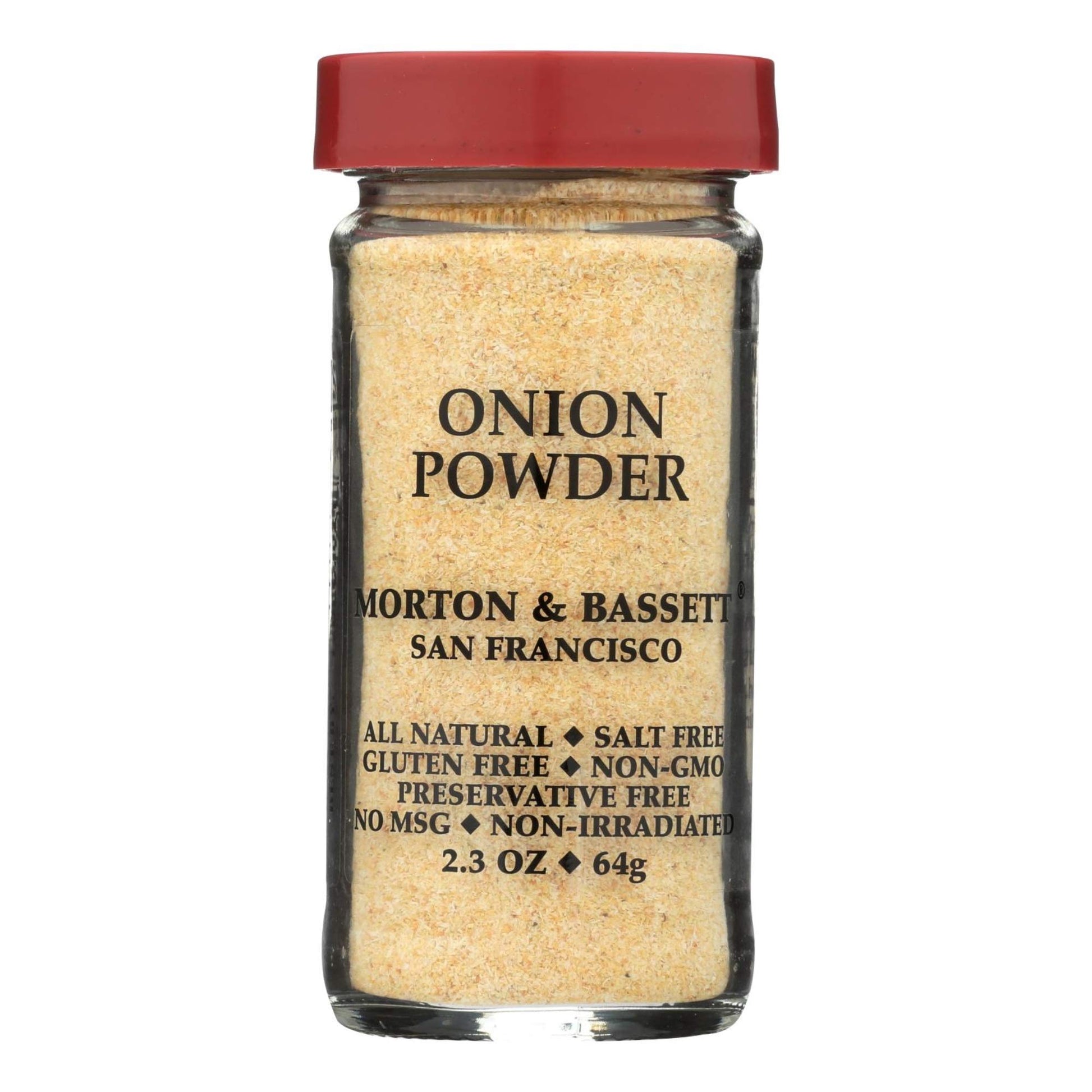 Morton & Bassett Onion Powder, 2.3oz – Salt-Free, Non-GMO, Spice for All Purpose Cooking