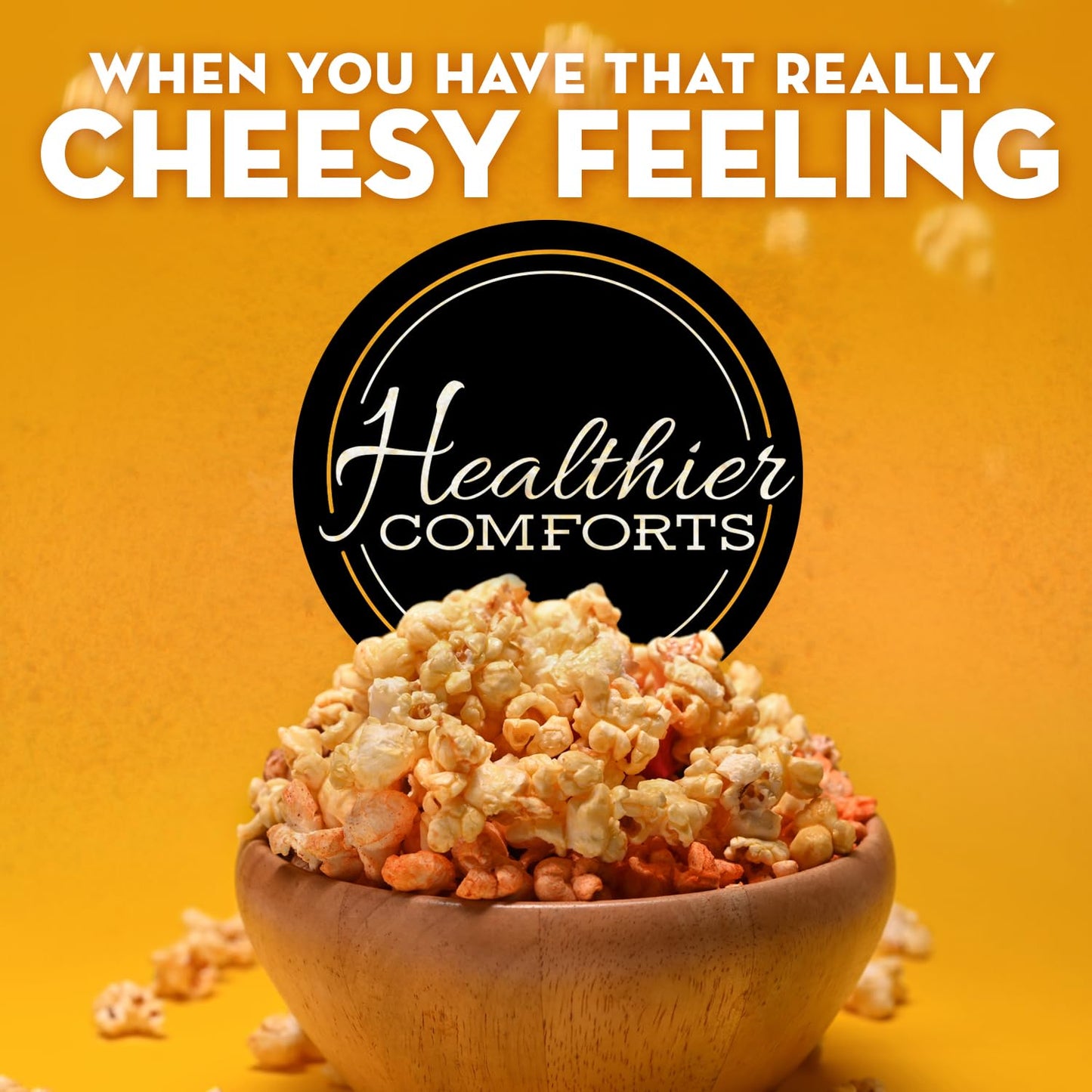 Healthier Comforts Cheddar Cheese Powder (1.5 Lb) | Premium Yellow Cheddar | Batch Tested Gluten Free, Kosher, No Artificial Dye