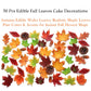 50 Pcs Edible Cupcake Toppers Cake Decorations Wafer Paper Maple Leaves & Pine Cones for Wedding Cakes Birthday Harvest Season Cake Decor (Brown&Yellow&Green)