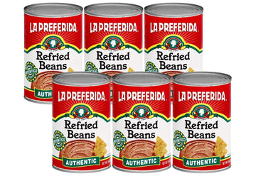 La Preferida Authentic Refried Pinto Beans - Homemade taste of traditional creamy frijoles refritos. 4 simple ingredient, 16 oz 