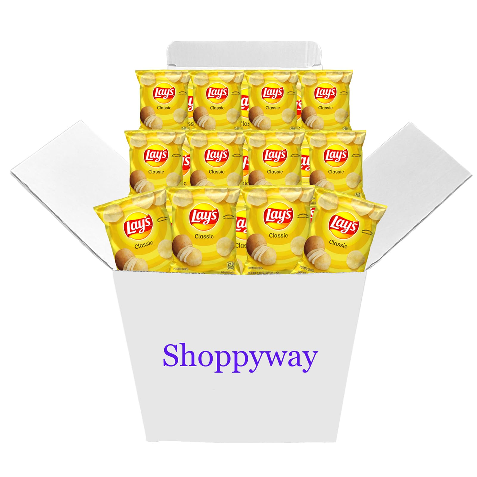 Lays Classic Potato Chips, 1.5 Oz Bag, Value Pack of 12, Bundled By Shoppyway