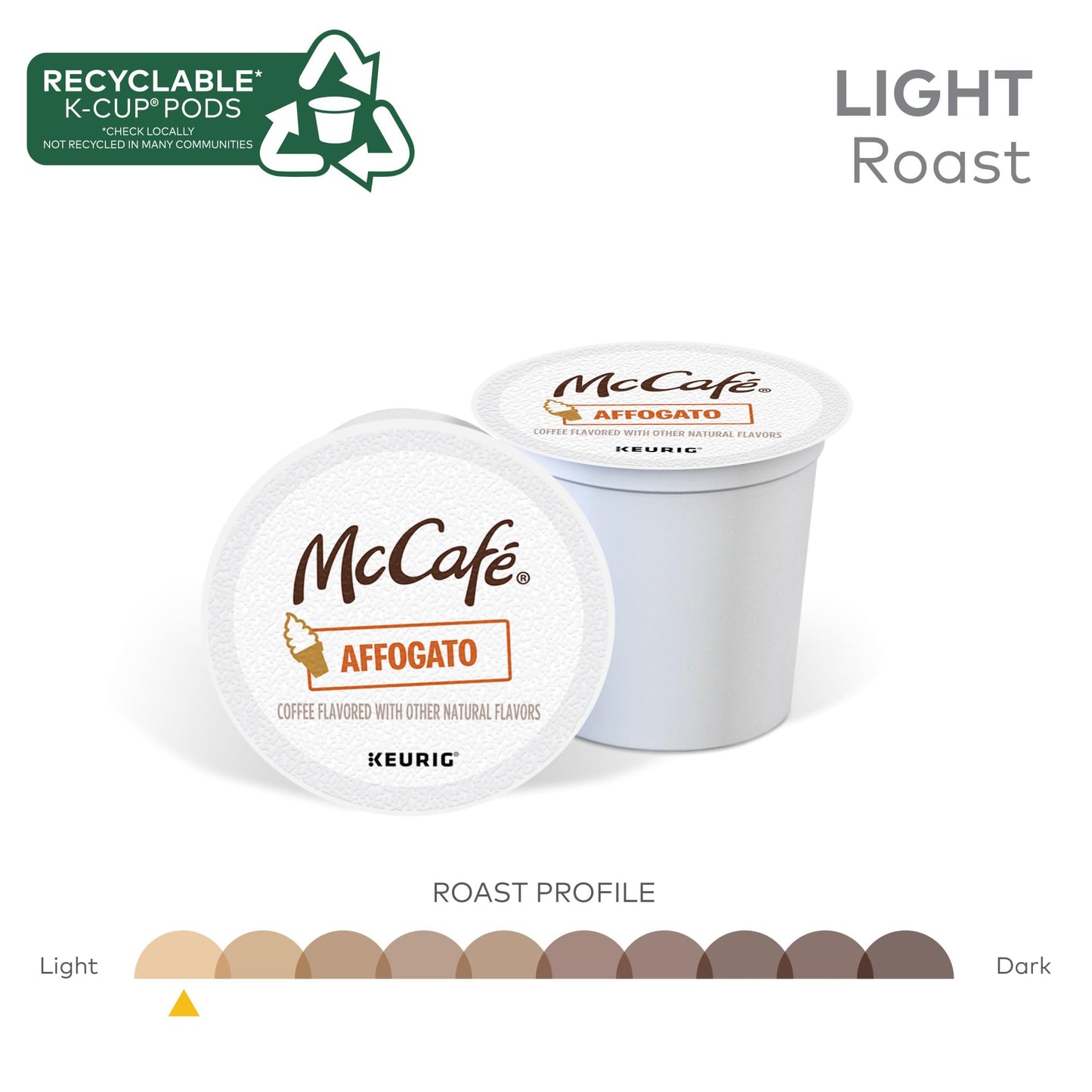 McCafe Affogato  Single Serve Keurig K-Cup Pods  Flavored Coffee  Limited Edition  60-Count Box (6 Packs of 10)