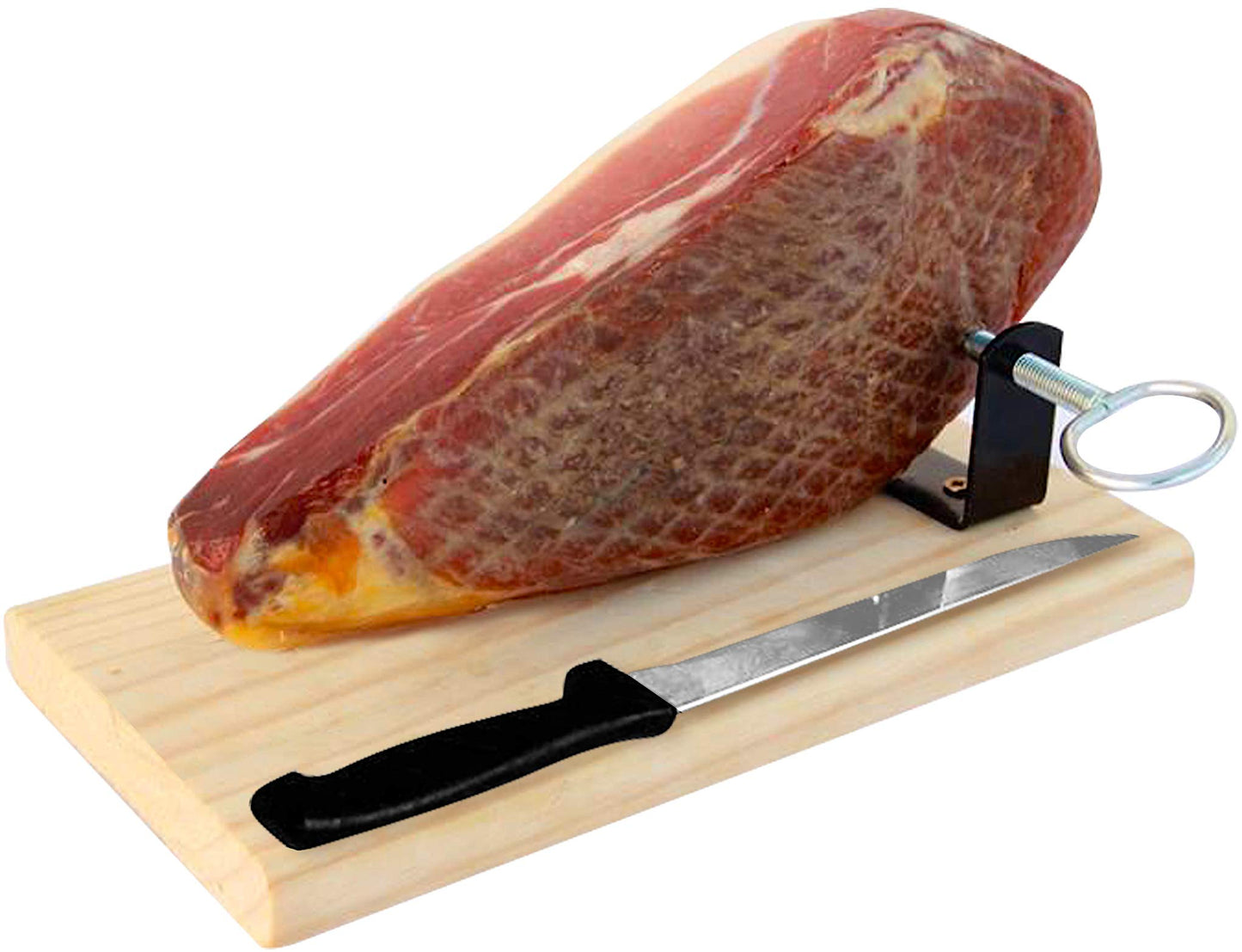 Serrano Ham Boneless & Ham Stand - Spanish Jamon Serrano Ideal for Tapas Approx. 1 Kg or 2.2 lb Jamonprive - GMO Free and Gluten