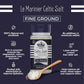 Le Marinier Celtic Salt Organic Fine Ground, 8oz. Mineral Rich 100% Natural and Unrefined. Refillable Salt Shaker. French Sea Sa