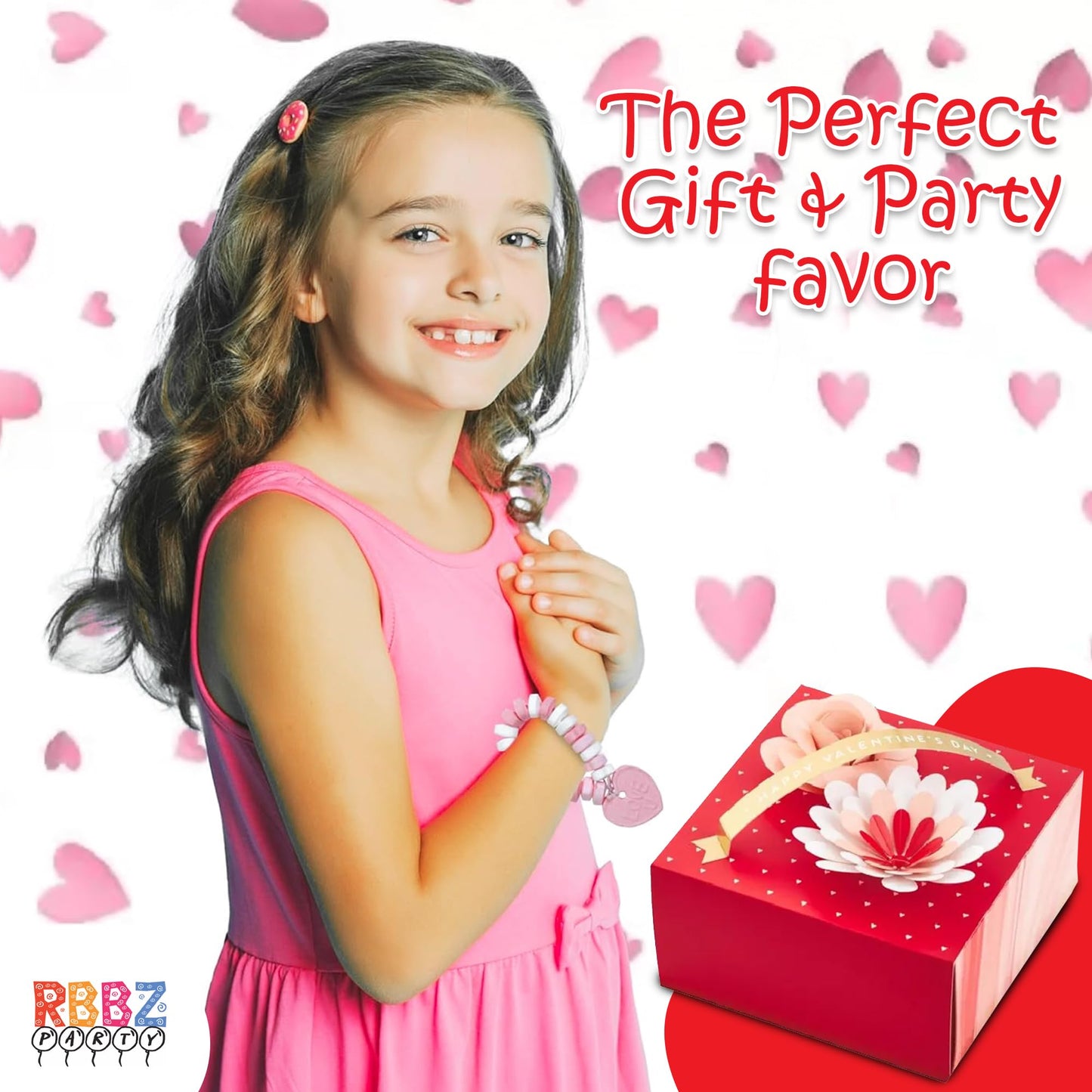 24 Heart Candy Bracelets - 15g Candy Bracelet Individually Wrapped - Heart Shaped Candy - Great for Candy Bags and Party Favors