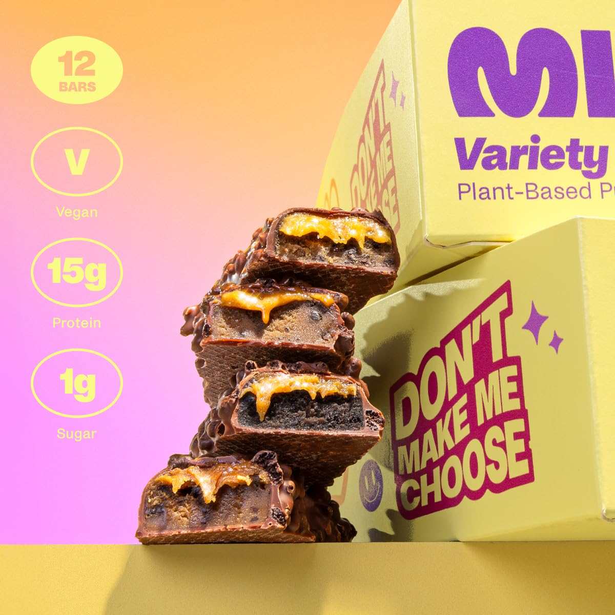 Misfits Vegan Protein Bar, Best Sellers Variety Pack, Plant Based High Protein Snacks With 15G Per Bar, Low Sugar, Low Carb, Glu