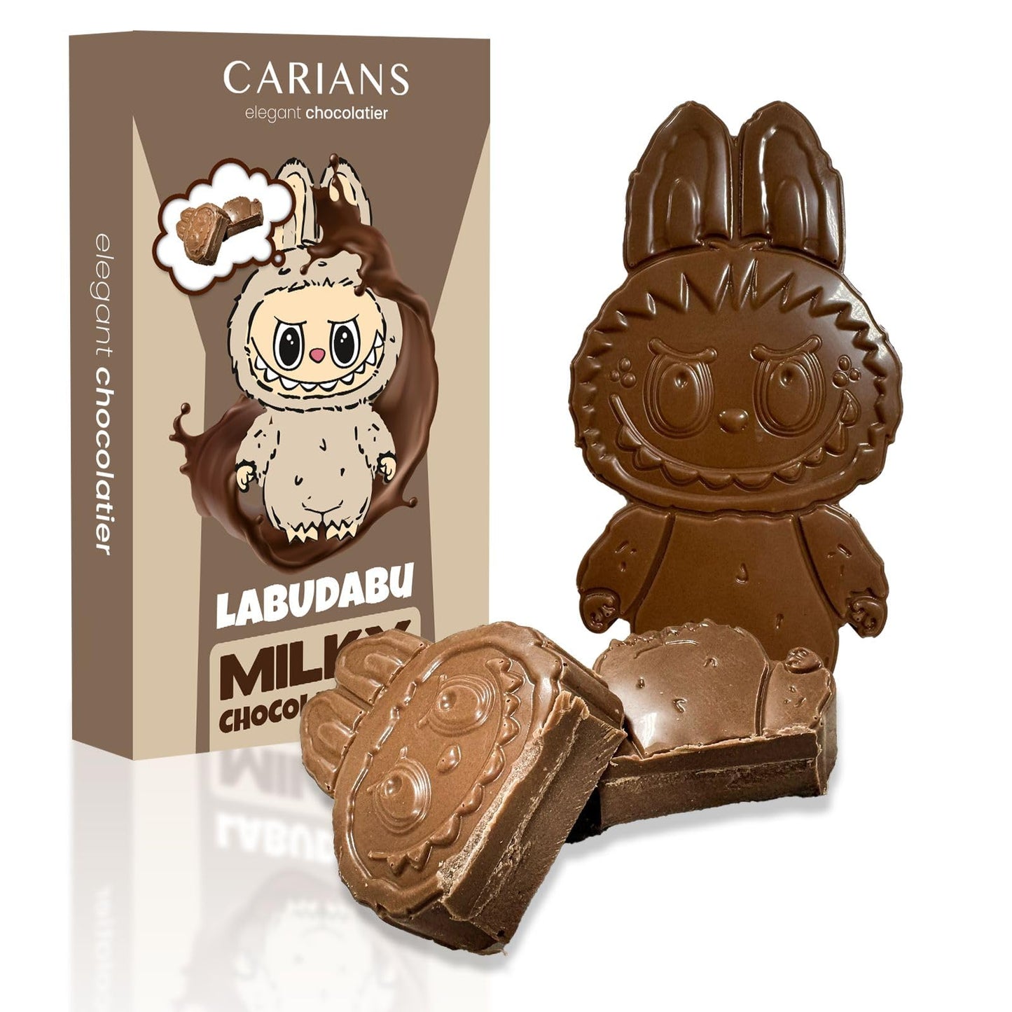 Carians Labudabu Milky Chocolate Bar  Belgian Taste Elegant Chocolatier  Great For Gift Giving  Anniversary  Thanksgiving  Christmas  2.65 Oz