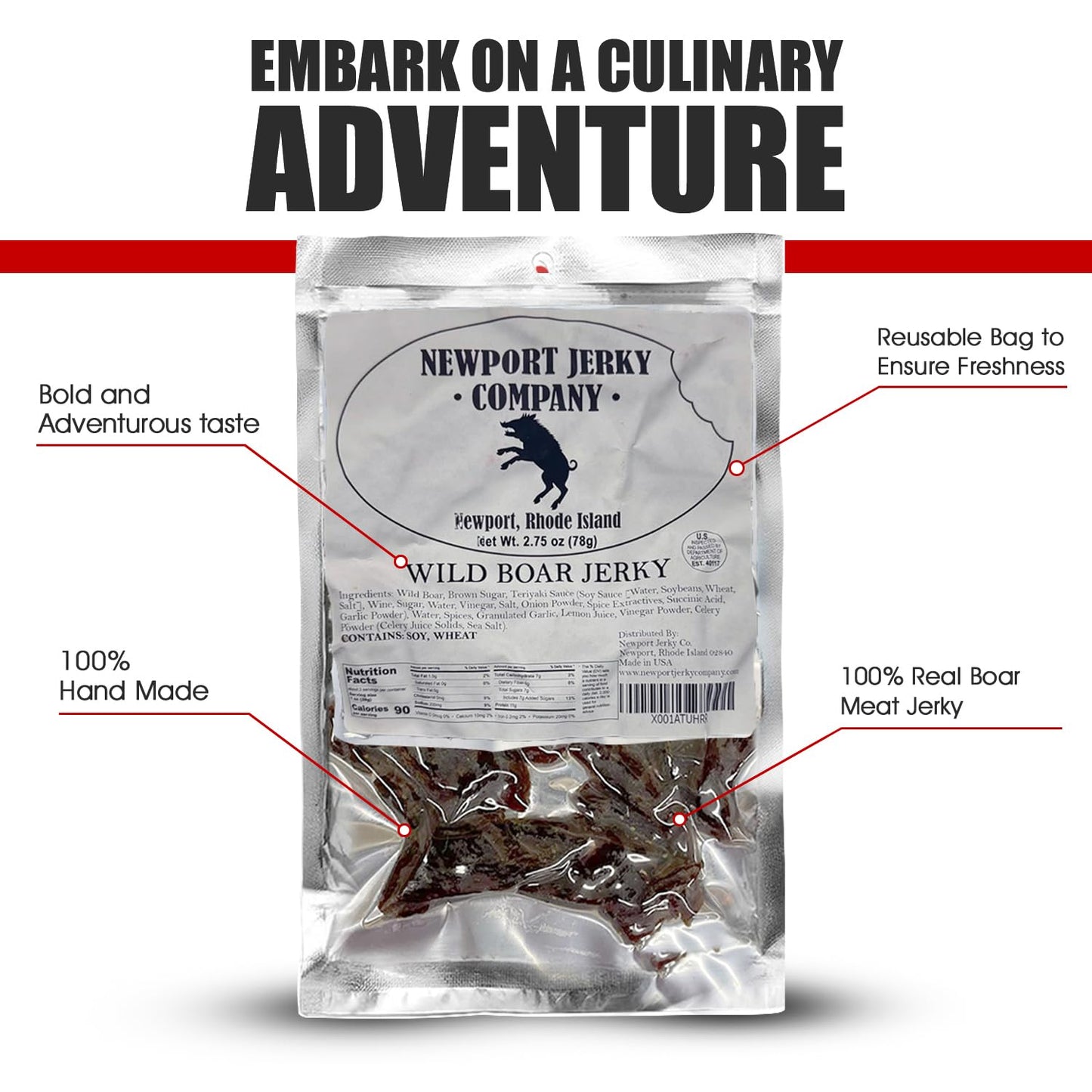 Newport Jerky Company Wild Boar Jerky