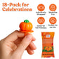 Pumpkin Candy 3D Ring Pops - 18 Individually Wrapped Suckers Bulk Pack - Fall Candy Party Favors - Thanksgiving Treats