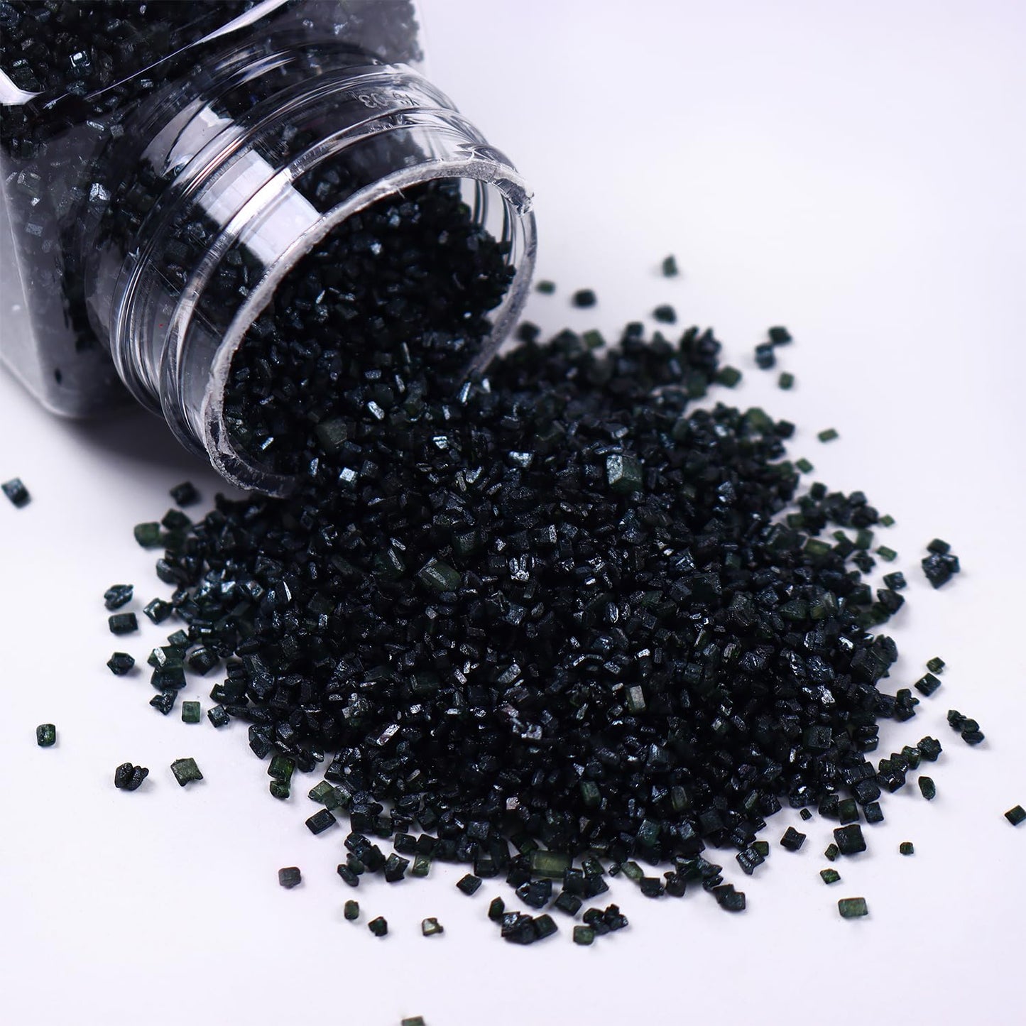 Sanding Sugar Black Edible Sugar Sprinkles Sanding Sugar For Cake Decorating, Sparkling Edible Crystal Candy For Wedding Party B