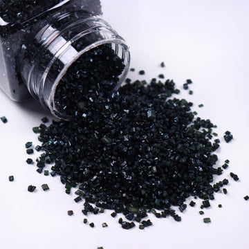Sanding Sugar Black Edible Sugar Sprinkles Sanding Sugar For Cake Decorating, Sparkling Edible Crystal Candy For Wedding Party B