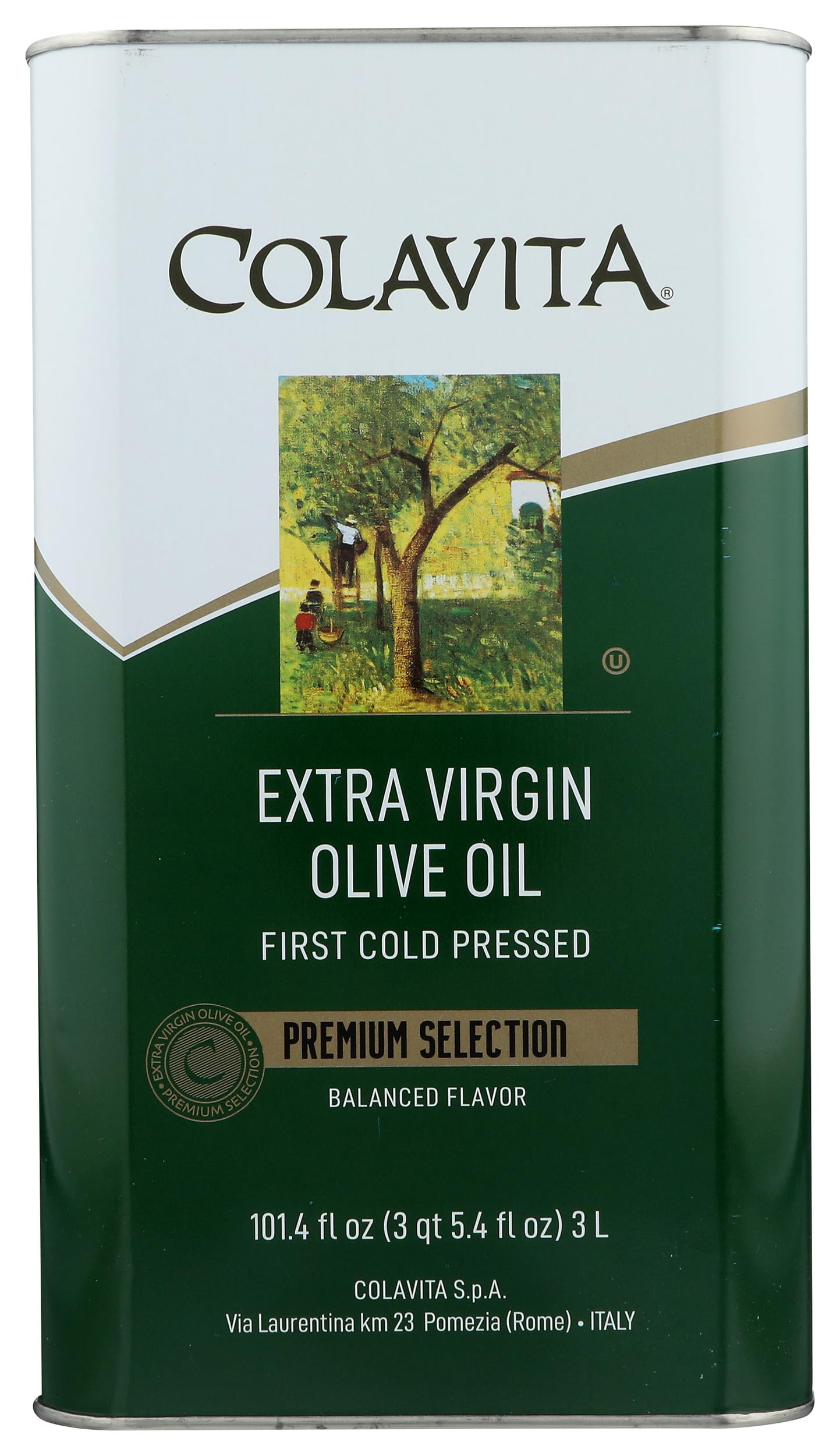 Colavita Extra Virgin Olive Oil in Tin, 3L Tin
