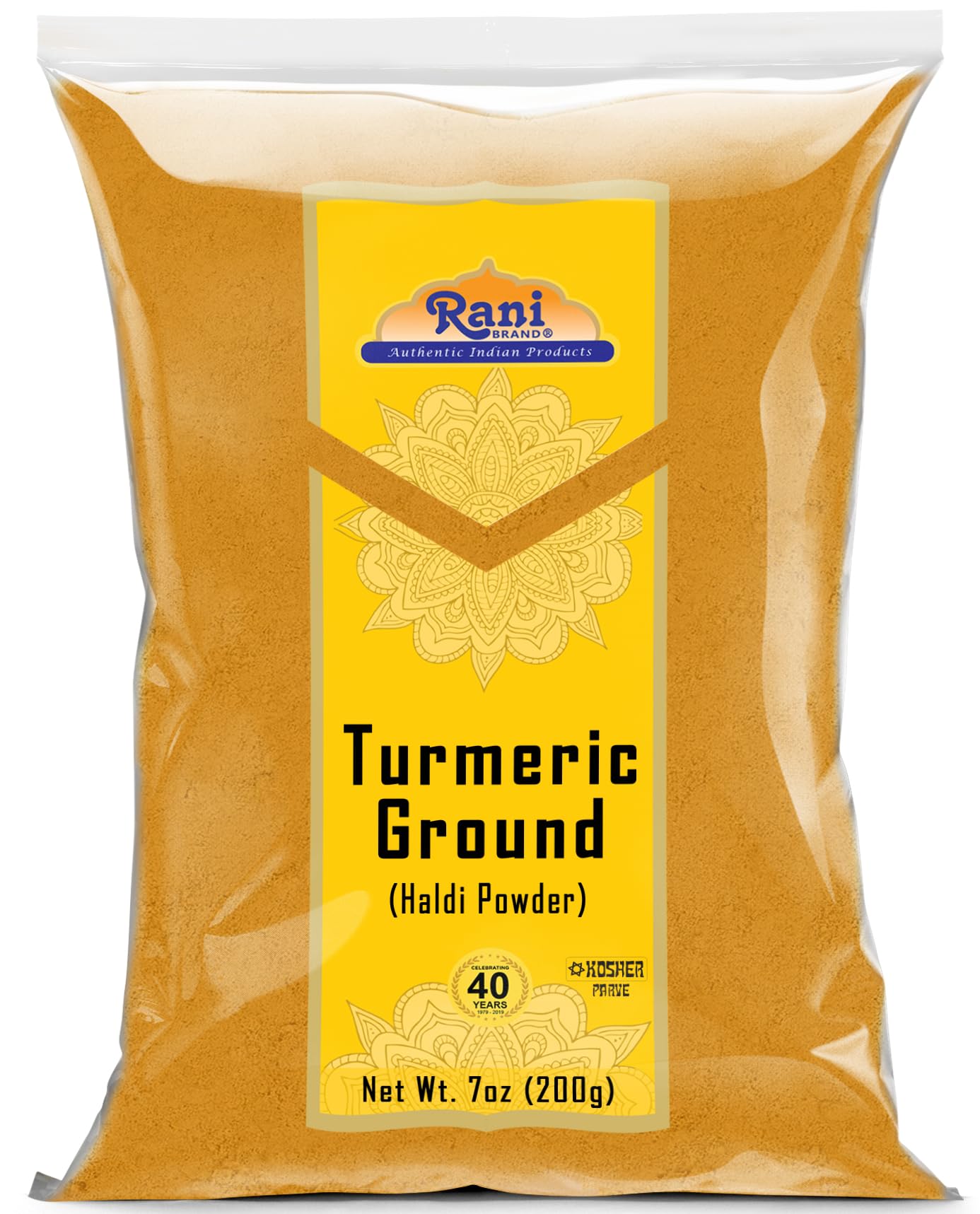 Rani Turmeric Root Powder Spice, High Curcumin, 7oz (200g), 100% Pure, Vegan, Gluten Friendly, Non-GMO, Indian Origin