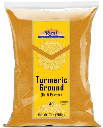Rani Turmeric (Haldi) Root Powder Spice, (High Curcumin Content) 7Oz (200G) All Natural 100 Pure, Salt Free Vegan Gluten Friendl