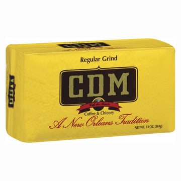 CDM Ground Coffee & Chicory Regular Grind, 13oz Bag, Pack of 1