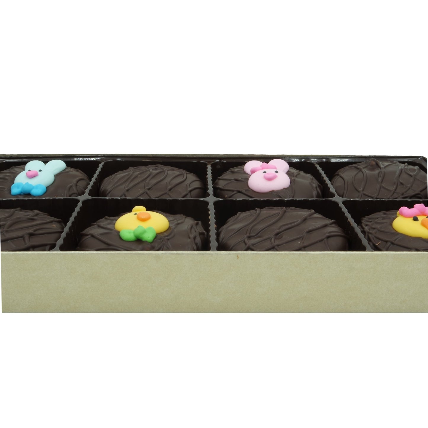Philadelphia Candies Dark Chocolate Covered OREO® Cookies, Easter Faces Assortment, 8 Ounce