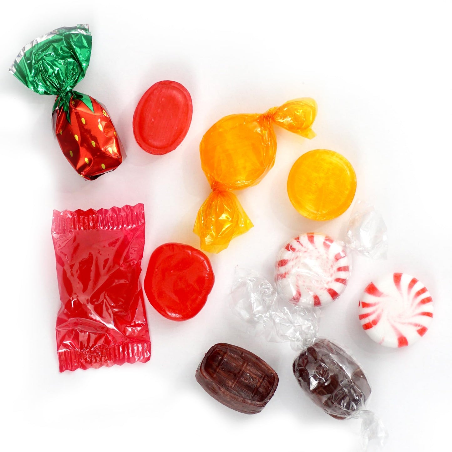 The Hampton Candy Company Old Fashioned Hard Candy Assortment, 3 Pound Bulk, Includes Butterscotch, Root malt-inspired, Strawberry Bon Bons, Cinnamon Discs