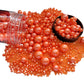 Edible Orange Sugar Pearls Candy Sprinkles 120G/ 4.23Ounce Baking Cake Sprinkles Cupcake and Cake Topper Cookie Decorations Wedd