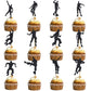 36 Pcs Glitter Black Video Game Cupcake Toppers Dance Cupcake Toppers For Gaming Themed Birthday Cake Decoration Party Supplies