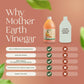Mother Earth Vinegar Organic Apple Cider Vinegar with The Mother, Raw & Unfiltered, 64 Fl Oz