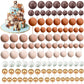 Maitys 216 Pcs Balls Cake Topper Mini Balloons Cake Toppers Foam Ball Cake Decorations Ball Shaped Cake Insert Topper Balloon Ca