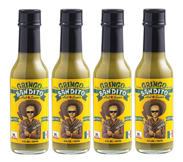Gringo Bandito Hot Sauce, Green, 5 Ounce (Pack Of 4)
