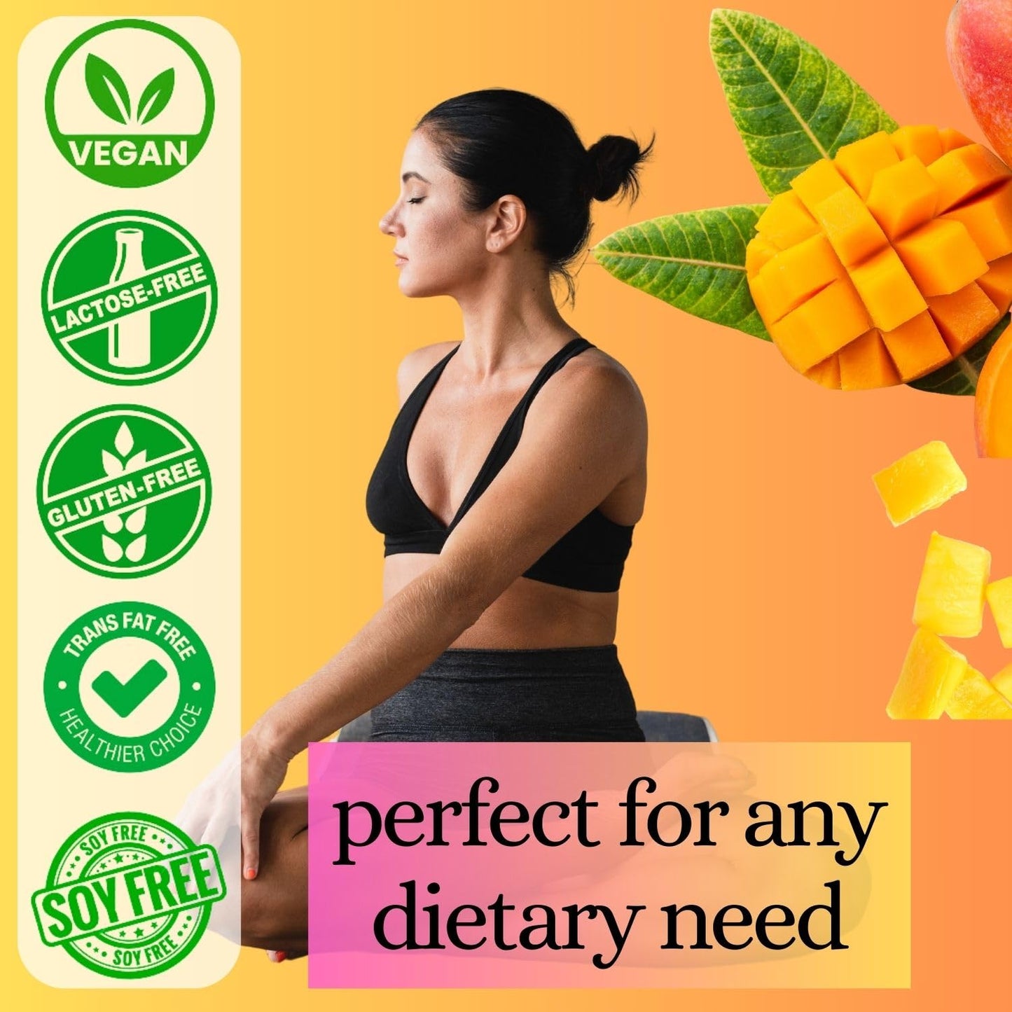 Drinkfit Fruit Smoothie | Real Fruit Puree, Low Sugar, Gluten:Free & Non:Gmo, Mango Smoothie Mix : Makes 32 Smoothies, 64 Fl Oz