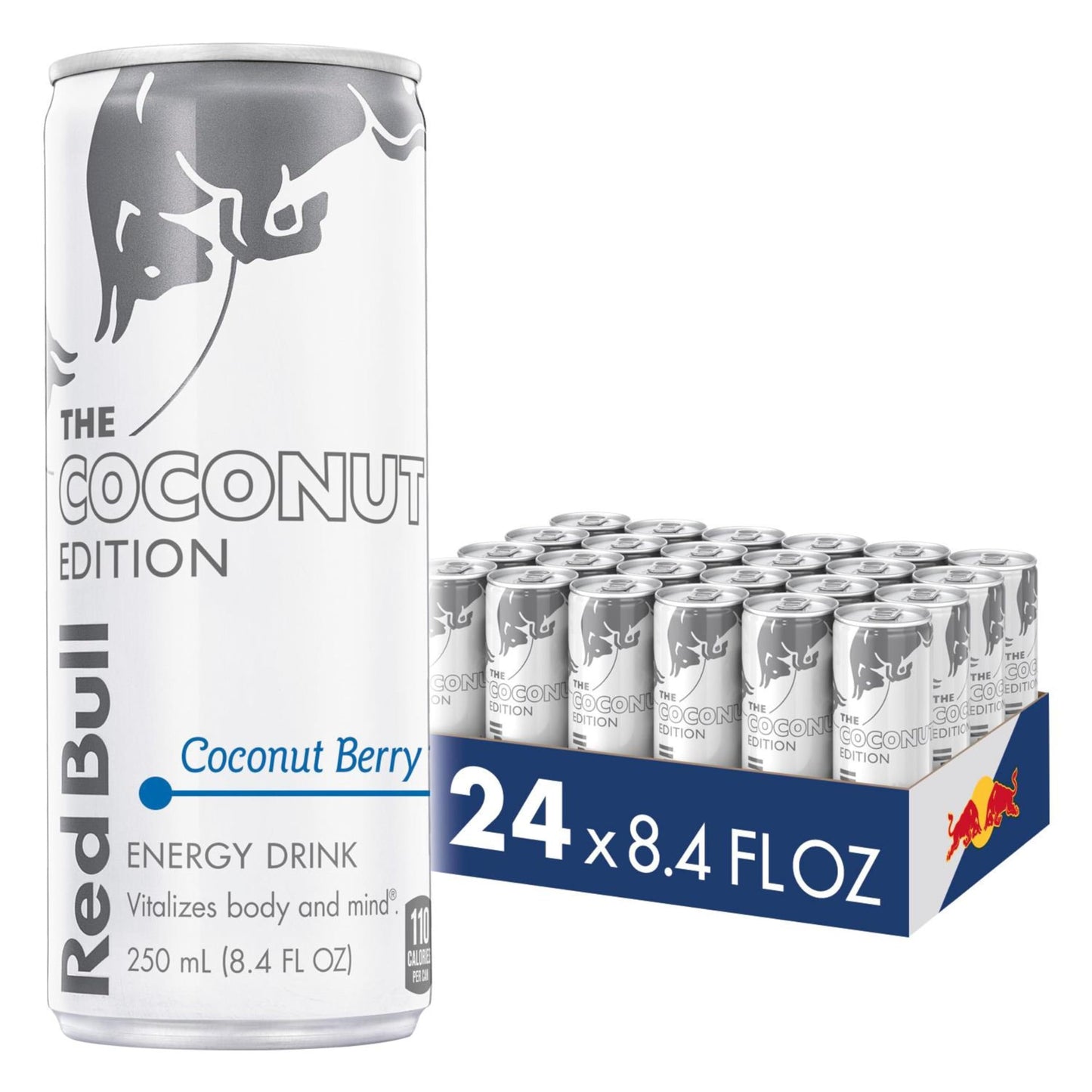 Red Bull Coconut Edition Energy Drink, Coconut Berry, 8.4 Fl Oz, 24 Cans, Model RB224254
