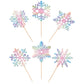 36 Pcs Snowflake Cupcake Toppers Glitter Winter Frozen Snowflake Cupcake Picks For Winter Wonderland Baby Shower Kids Birthday C