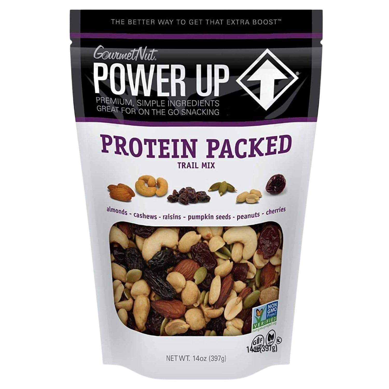 Power Up Trail Mix, Protein Packed, Non-GMO, 14 Ounces (Pack of 6)