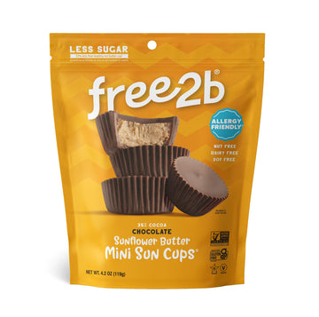 Free 2B Chocolate Sun Cups Minis Gluten-Free Dairy-Free Nut-Free And Soy-Free - 4.2 Oz (Pack Of 1)