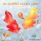 Amos 4D Gummy Goldfish Lucky Fish Candy, 3D Goldfish-Shaped Filled Gummies, Made With Real Mango & Peach Juice, Gluten-Free, 65G